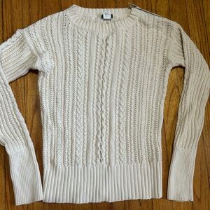 J.Crew Women’s Cable Knit Sweater S  Fisherman Nautical Preppy